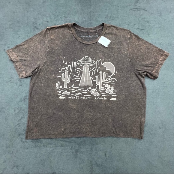 Inspired Culture Brown Tee - Picture 1 of 8
